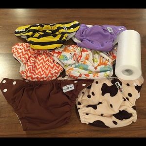 CUTE Cloth Diaper Lot FuzziBunz Moshiko & BabyCity